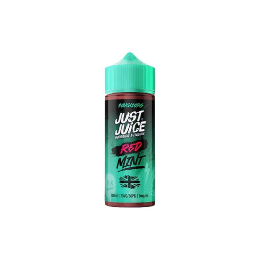 0mg Just Juice MINT 100ml Shortfill (70VG/30PG) - Flavour: Black Mint