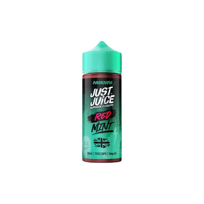 0mg Just Juice MINT 100ml Shortfill (70VG/30PG) - Flavour: Green Mint