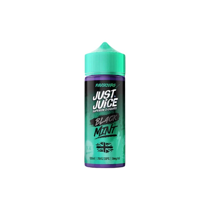 0mg Just Juice MINT 100ml Shortfill (70VG/30PG) - Flavour: Green Mint