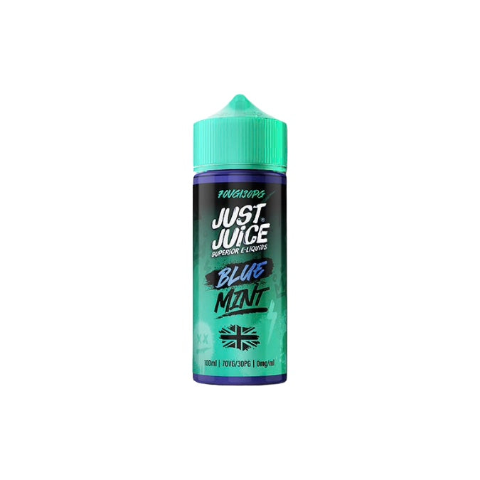 0mg Just Juice MINT 100ml Shortfill (70VG/30PG) - Flavour: Black Mint