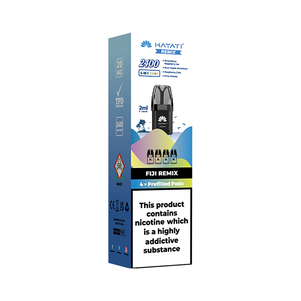 20mg Hayati Remix 2400 Replacement Pods 2400 Puffs - Flavour: Miami Remix