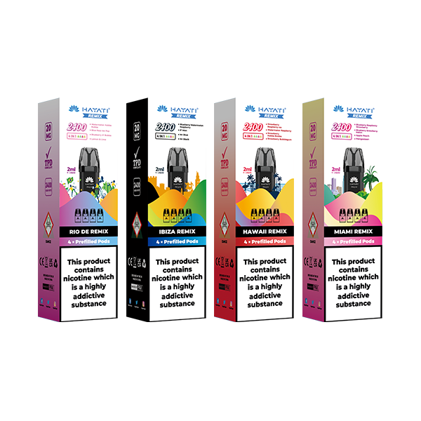 20mg Hayati Remix 2400 Replacement Pods 2400 Puffs - Flavour: Ibiza Remix