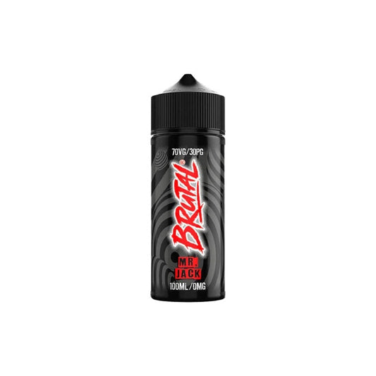 0mg Just Juice Brutal Drinks 100ml Shortfill (70VP/30PG) - Flavour: Red & Black