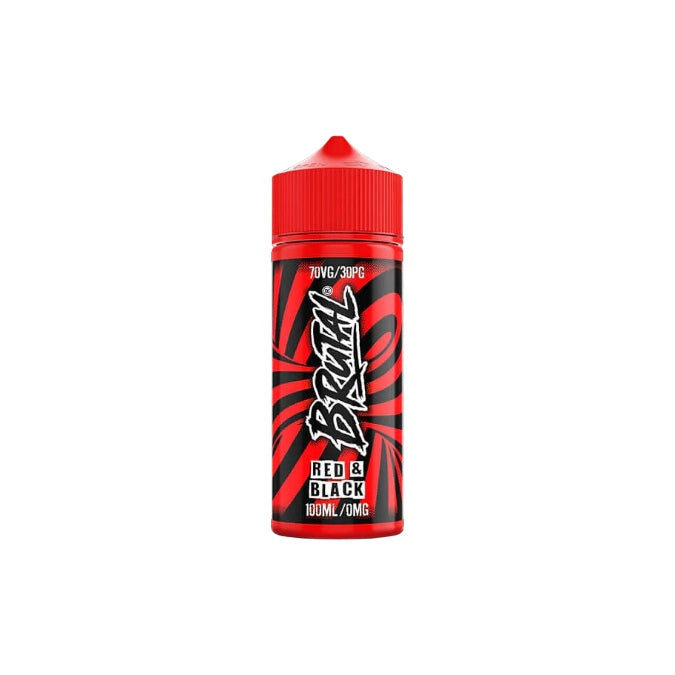 0mg Just Juice Brutal Drinks 100ml Shortfill (70VP/30PG) - Flavour: Sour Strawberry Bubblegum