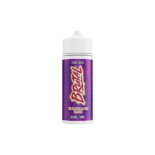 0mg Just Juice Brutal Drinks 100ml Shortfill (70VP/30PG) - Flavour: Sour Strawberry Bubblegum