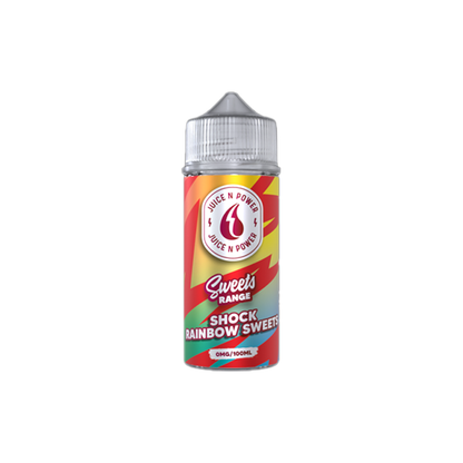 0mg Juice N Power Shortfills 100ml (70VG/30PG) - Flavour: Raspberry Pear