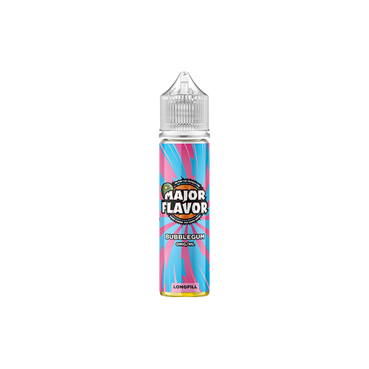 0mg Major Flavor 50ml Longfill (100PG) - Flavour: Bubblegum