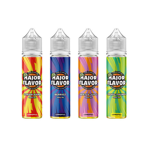 0mg Major Flavor 50ml Longfill (100PG) - Flavour: Straw-Nana