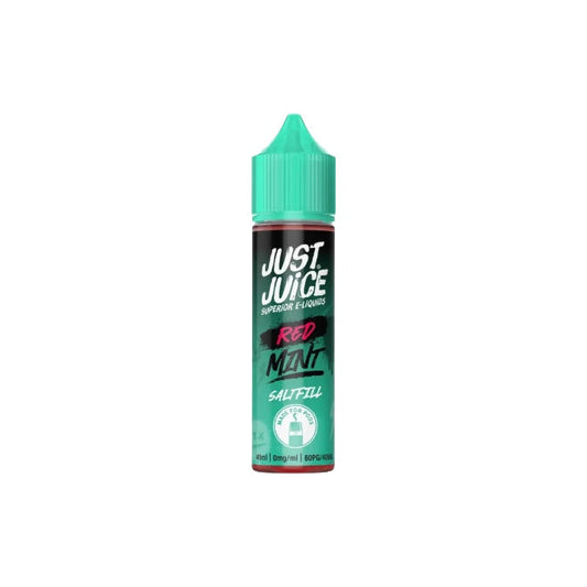 0mg Just Juice Mint 40ml Saltfills (40VG/60PG) - Flavour: Red