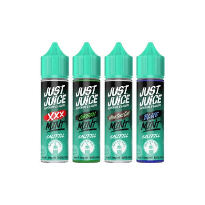 0mg Just Juice Mint 40ml Saltfills (40VG/60PG) - Flavour: Red