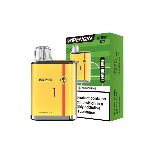 20mg Vapengin Mercury Euro 2024 Edition Disposable Vape Device 600 Puffs - Flavour: Watermelon Ice