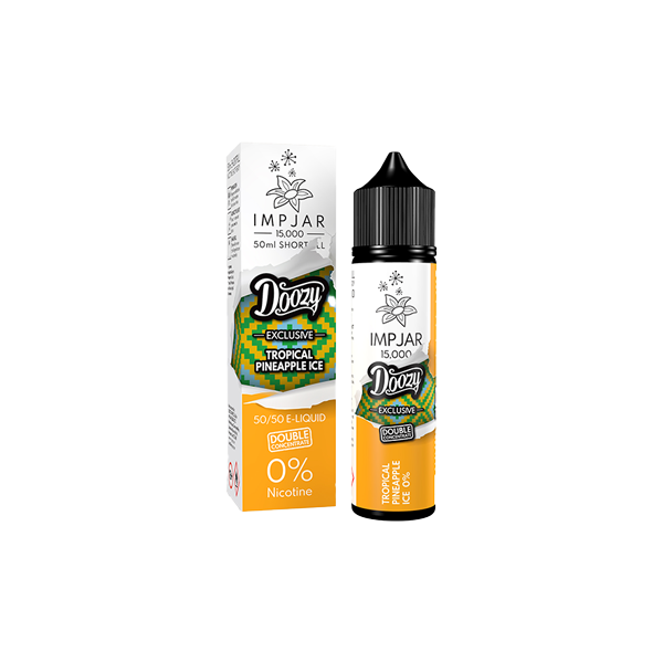 0mg Imp Jar x Doozy 50ml Shortfill (50VG/50PG) - Flavour: Tropical Pineapple Ice