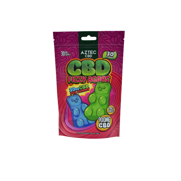 Aztec CBD 900mg Gummies - 150g - Flavour: Fizzy Bears