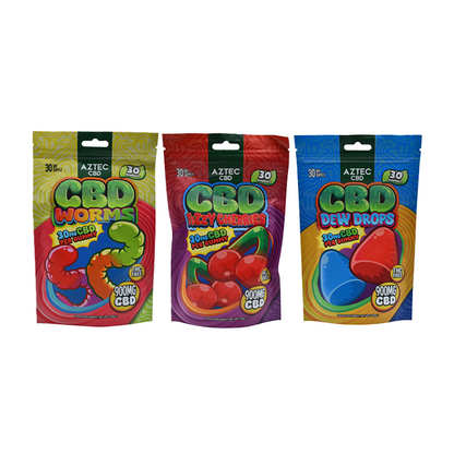 Aztec CBD 900mg Gummies - 150g - Flavour: Worms
