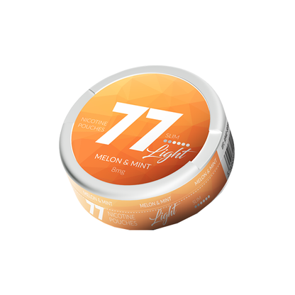 8mg 77 Slim Light Nicotine Pouches - 20 Pouches - Flavour: Ice Mint
