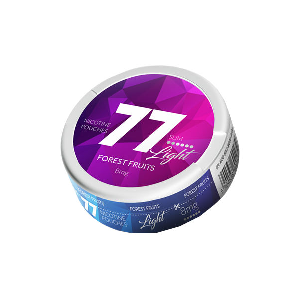8mg 77 Slim Light Nicotine Pouches - 20 Pouches - Flavour: Melon & Mint