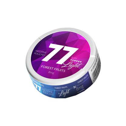 8mg 77 Slim Light Nicotine Pouches - 20 Pouches - Flavour: Ice Mint