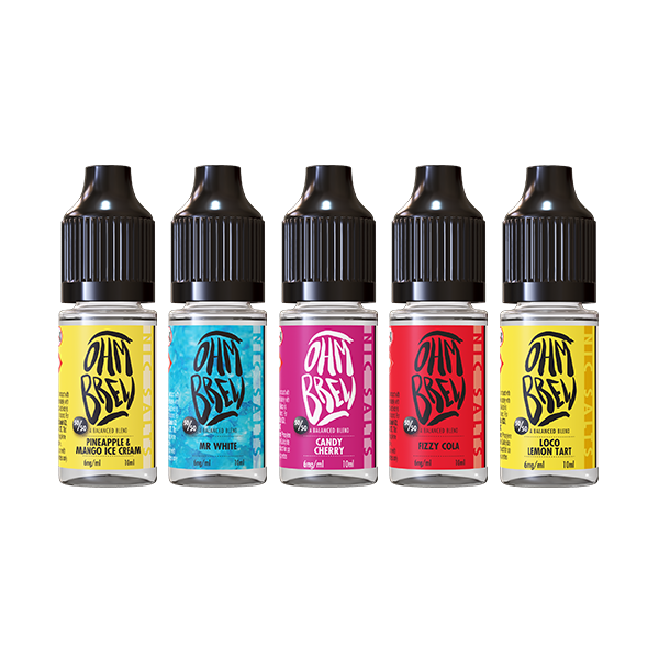3mg Ohm Brew Balanced Blend 10ml Nic Salts (50VG/50PG) - Flavour: Candy Cherry