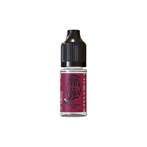 12mg Ohm Brew Balanced Blend 10ml Nic Salts (50VG/50PG) - Flavour: Black Jacked