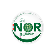 12mg NOR Mini Nicotine Pouches - 20 Pouches - Flavour: Telemark - Green Apple