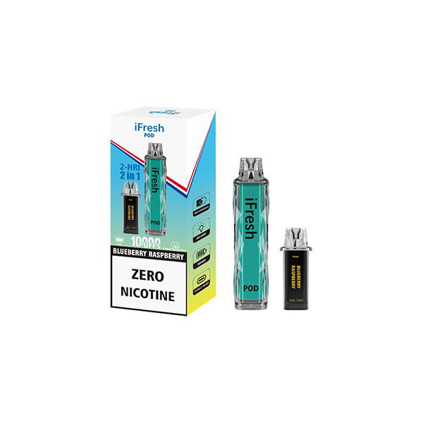 0mg iFresh 10000 2-HRI Disposable Pod Kit 10000 Puffs - Flavour: Mr Blue