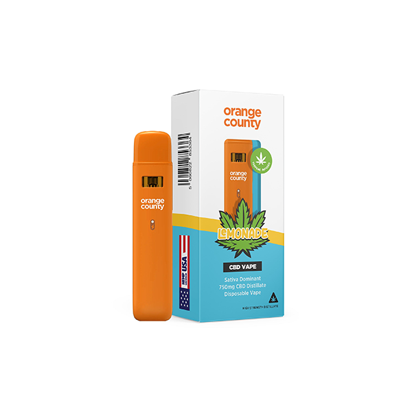 Orange County 750mg CBD Disposable Vape Pen 1ml - Flavour: Lemonade