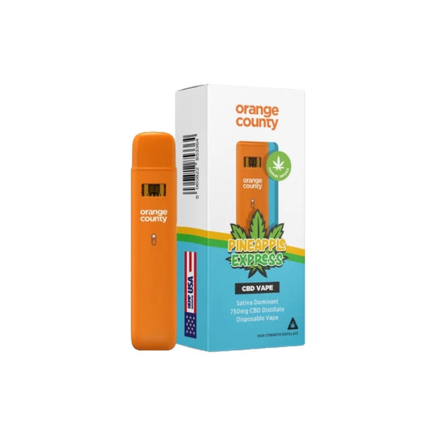 Orange County CBD 750mg CBD Disposable Vape Pen 1ml - Flavour: Pineapple Express