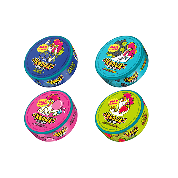 46.9mg Kurwa Killer Nicotine Pouches - 20 Pouches - Flavour: Blueberry Marmalade