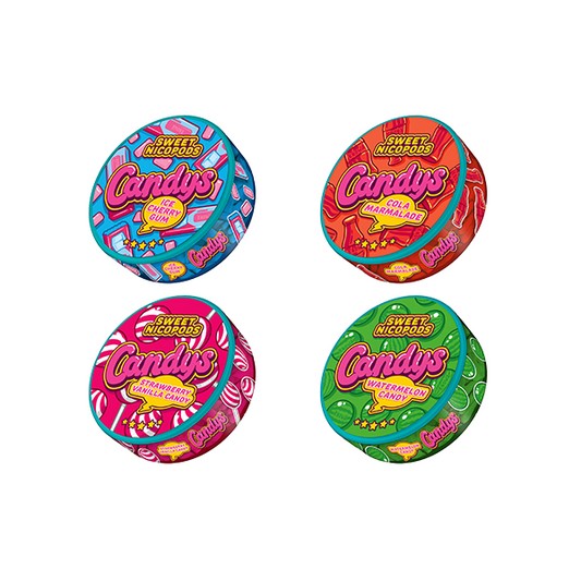 46.9mg Candys Slim Nicotine Pouches - 20 Pouches - Flavour: Cola Marmalade