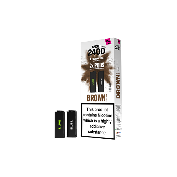 20mg Vapes Bars Angel 2400 Prefilled Pods 2ml 1200 Puffs - 2 Pcs - Flavour: Silver Edition 2