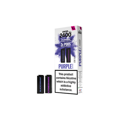 20mg Vapes Bars Angel 2400 Prefilled Pods 2ml 1200 Puffs - 2 Pcs - Flavour: Purple Edition 2