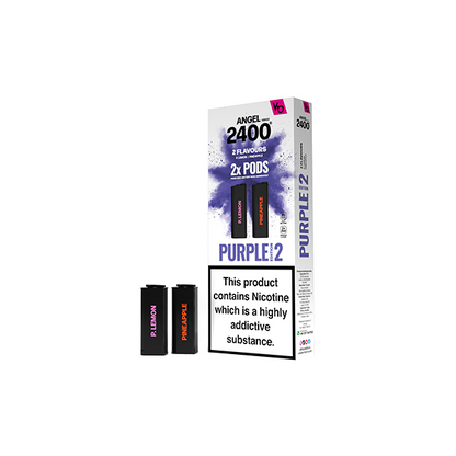 20mg Vapes Bars Angel 2400 Prefilled Pods 2ml 1200 Puffs - 2 Pcs - Flavour: Blue Edition 2