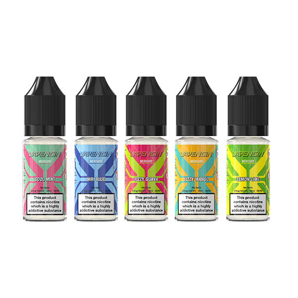 20mg Vapengin Mercury Nic Salts 10ml (50VG/50PG) - Flavour: Rainbow