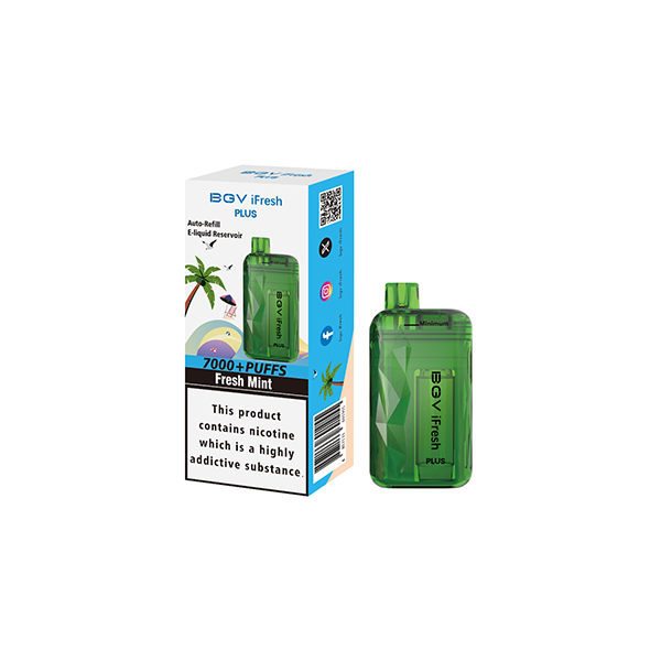 20mg BVG iFresh Plus Disposable Vape Device 7000 Puffs - Flavour: Mr Blue