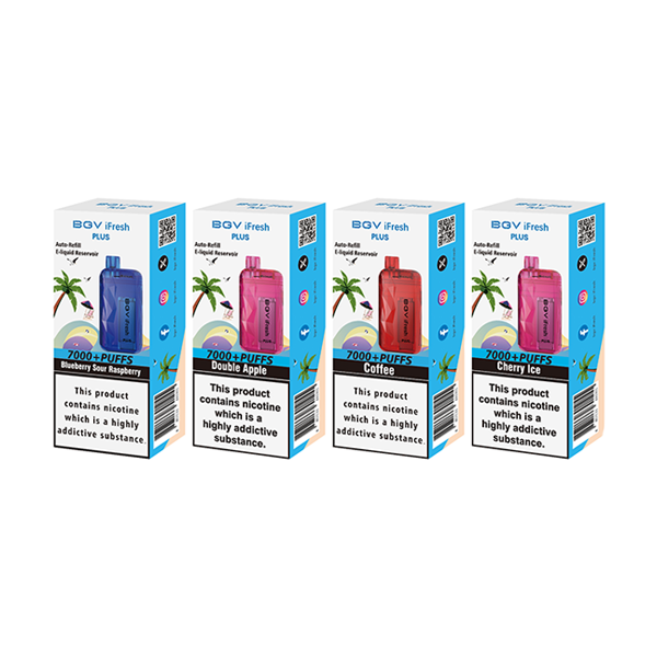 20mg BVG iFresh Plus Disposable Vape Device 7000 Puffs - Flavour: Mr Blue