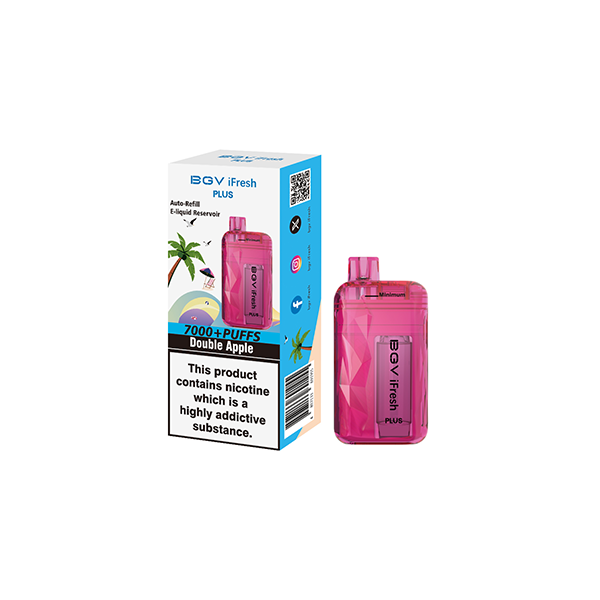 20mg BVG iFresh Plus Disposable Vape Device 7000 Puffs - Flavour: Blueberry Sour Raspberry