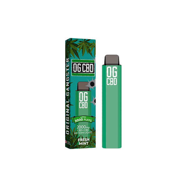 Darwin CBD OG CBD 2000mg Disposable Vape 3000 Puffs - Flavour: Fresh Mint