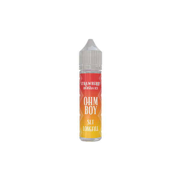 0mg Ohm Boy 60ml Longfills (50VG/50PG) - Flavour: Strawberry Banana Ice