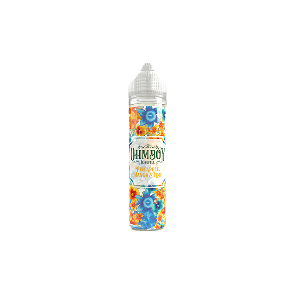 0mg Ohm Boy 60ml Longfills (50VG/50PG) - Flavour: Mango Raspberry Ice