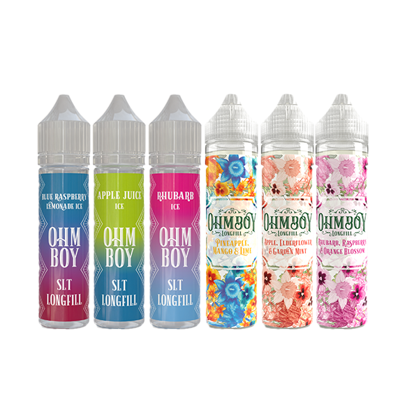 0mg Ohm Boy 60ml Longfills (50VG/50PG) - Flavour: Apple Juice Ice