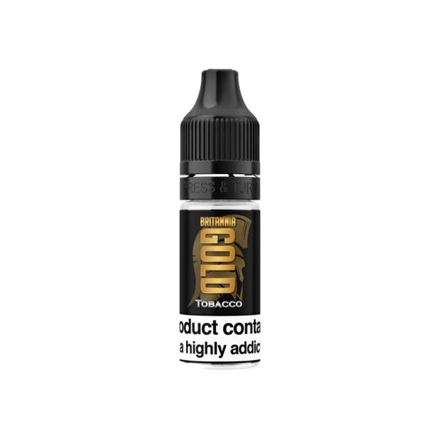 0mg Britannia Gold 10ml E-Liquids (40VG/60PG) - Flavour: Tobacco