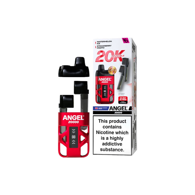 20mg Angel 20000 by Vapes Bars Duel Prefilled Pod Vape Kit 20000 Puffs - Flavour: Green Edition