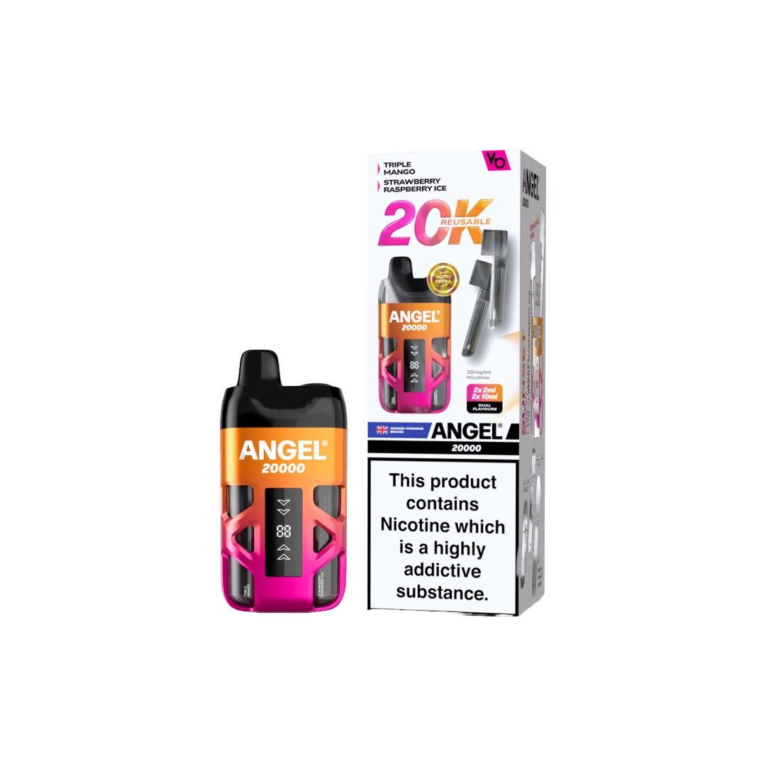 20mg Angel 20000 by Vapes Bars Duel Prefilled Pod Vape Kit 20000 Puffs - Flavour: Violet Edition