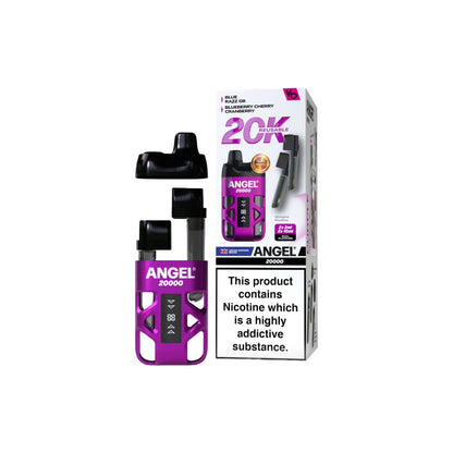 20mg Angel 20000 by Vapes Bars Duel Prefilled Pod Vape Kit 20000 Puffs - Flavour: Purple Edition