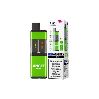 20mg Angel 1200 2in1 By Vapes Bar Dual Prefilled Pod Kit 1200 Puffs - Color: Pink Edition