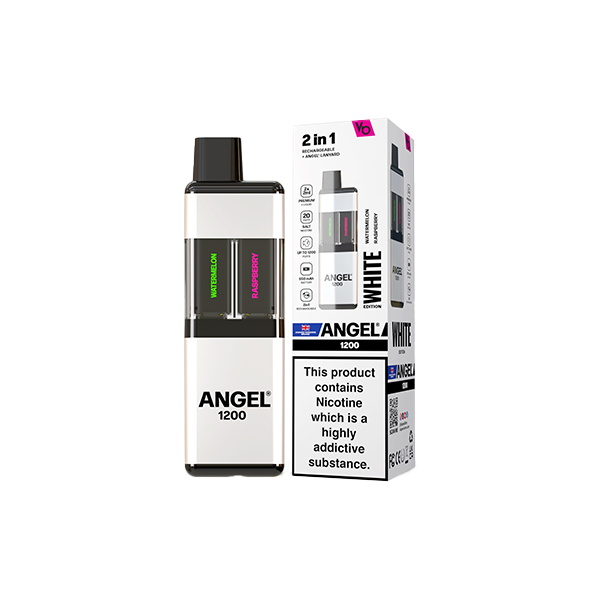 20mg Angel 1200 2in1 By Vapes Bar Dual Prefilled Pod Kit 1200 Puffs - Color: Green Edition