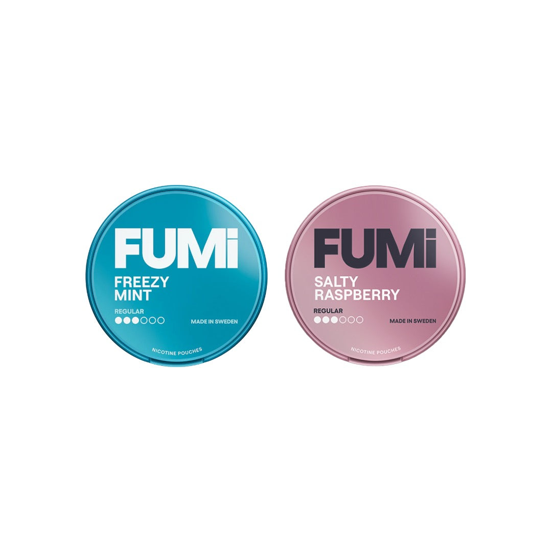 4mg FUMI Regular Nicotine Pouch - 20 Pouches - Flavour: Salty Raspberry