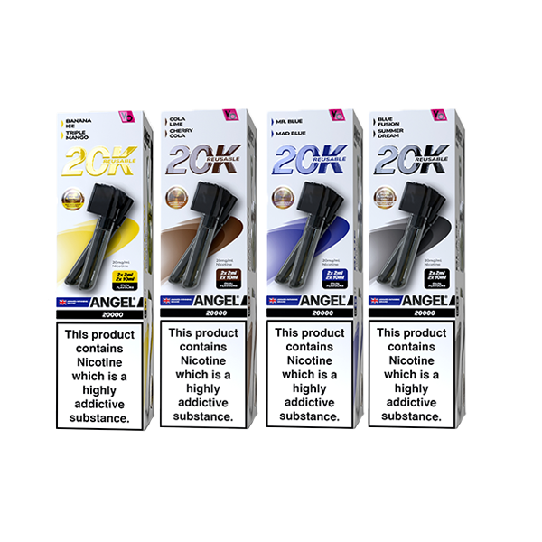 20mg Angel 20k Pods By Vapes Bars Prefilled Pods 20000 Puffs - Flavour: Violet Edition