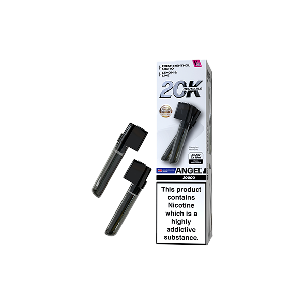 20mg Angel 20k Pods By Vapes Bars Prefilled Pods 20000 Puffs - Flavour: Black Edition