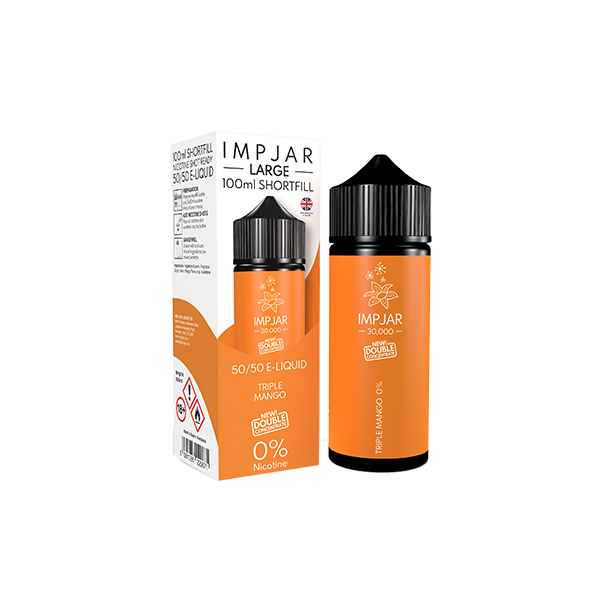 0mg Imp Jar Original 100ml Shortfill (50VG/50PG) - Flavour: Strawberry Raspberry & Watermelon